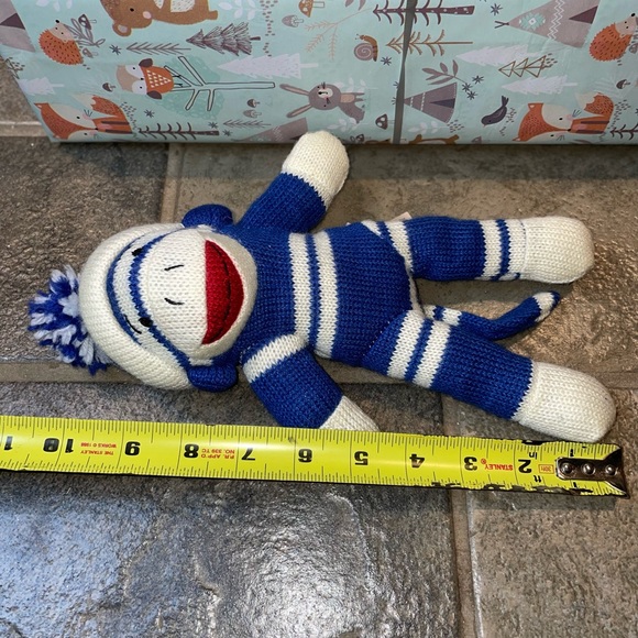 Dan Dee Collector’s choice Knit Sock Monkey Blue White Plush 11" Toy stuff - Picture 7 of 8